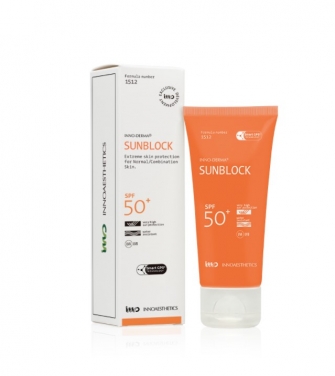 Сонцезахисний крем для обличчя INNO-DERMA Sunblock SPF 50+ UVB/UVA